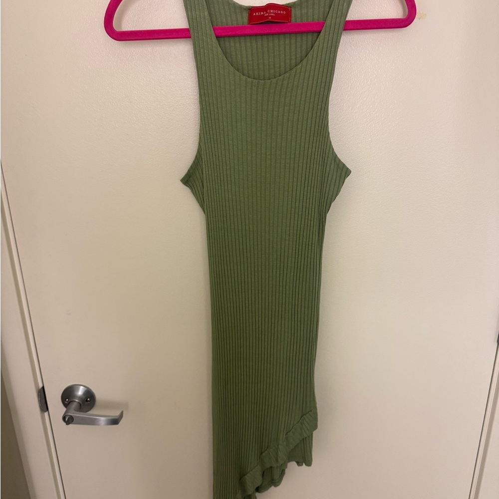 Green Ribbed dress